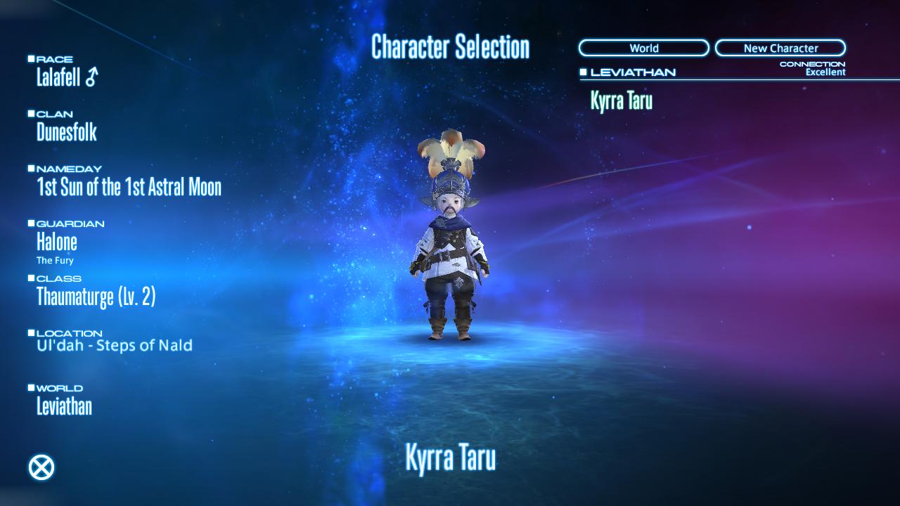 FFXIV Characters Selection - Beta Phase 3